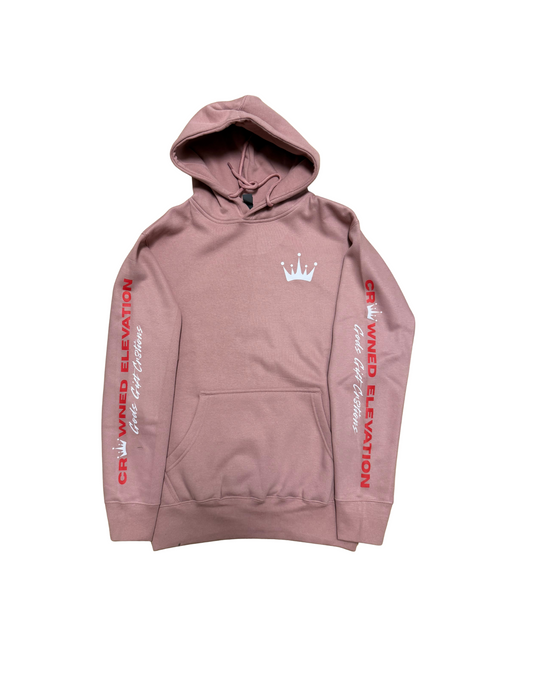 Crowned Elevation X Gods Gift Cr8tions Hoodie Pink