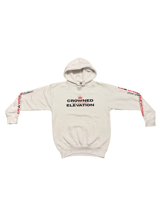 Crowned Elevation X Gods Gift Cr8tions Hoodie White